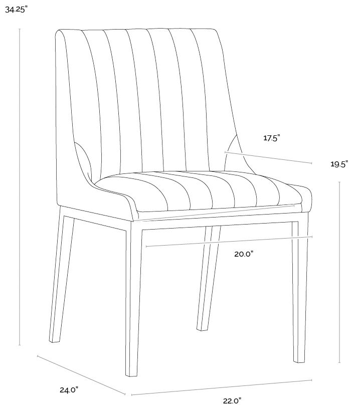 Sunpan Halden Dining Chair Bravo Cream Set of 2