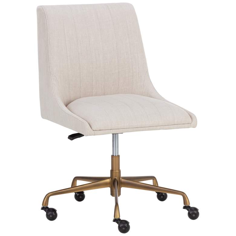 Image 1 Sunpan Halden Office Chair Beige Linen