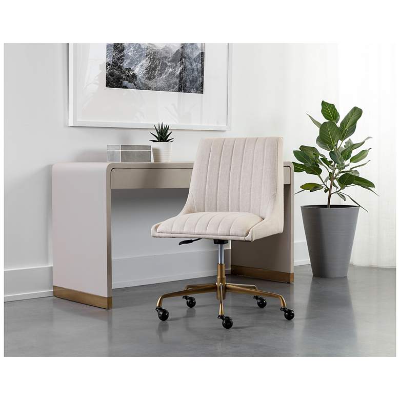 Image 6 Sunpan Halden Office Chair Beige Linen more views