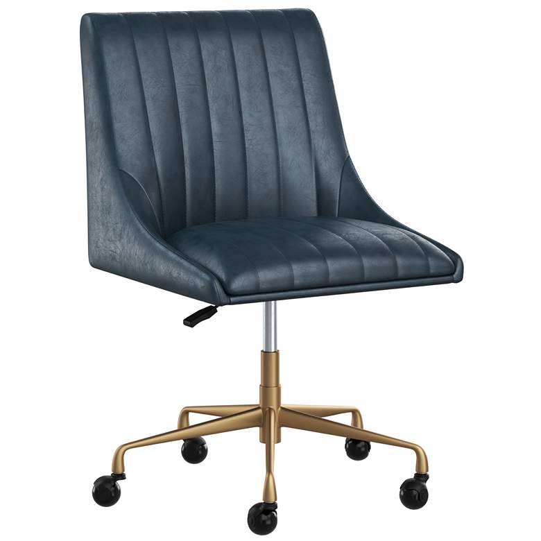 Image 1 Sunpan Halden Office Chair Vintage Blue