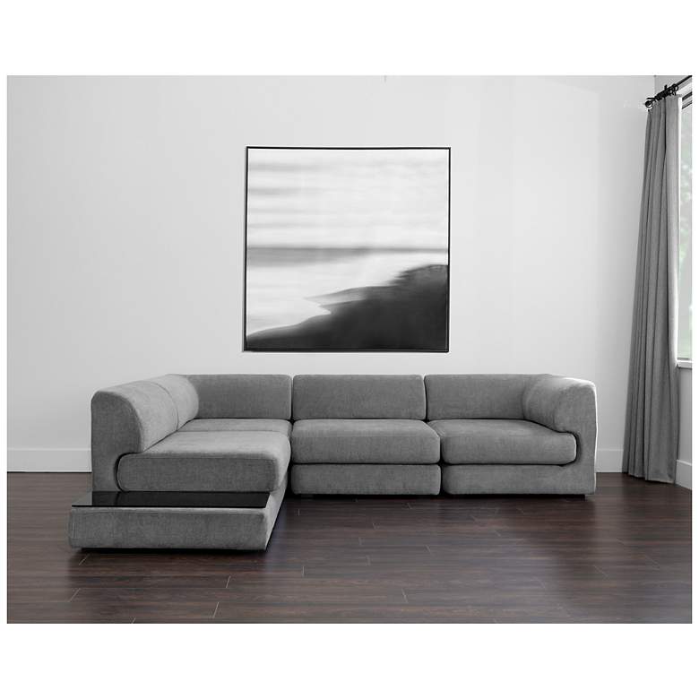 Image 3 Sunpan Harmony Modular Armless Chair Danny Dark Gray more views