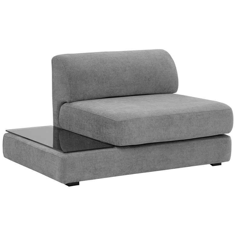 Image 1 Sunpan Harmony Modular Armless Chair Left Shelf Danny Dark Gray