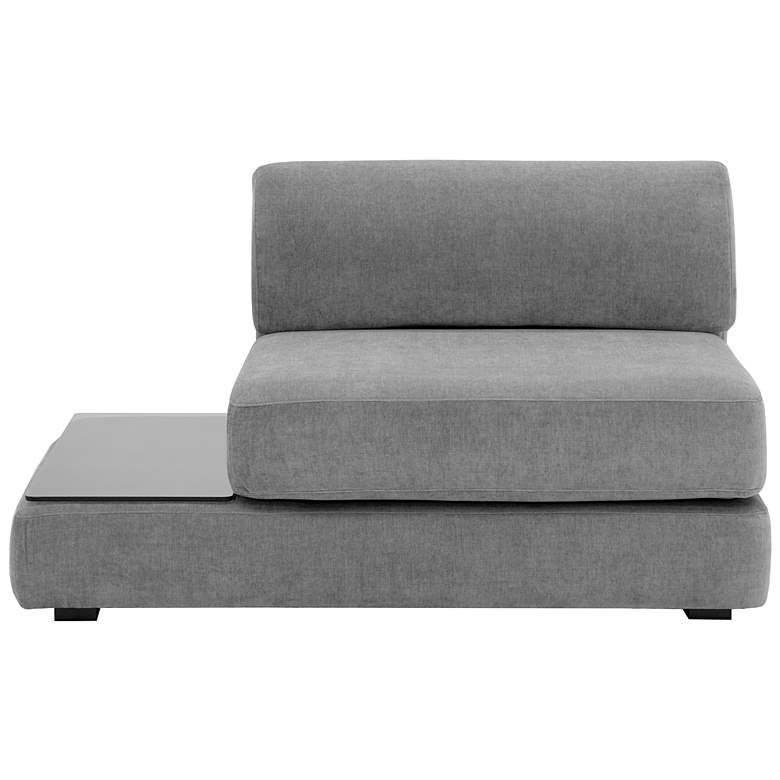 Image 2 Sunpan Harmony Modular Armless Chair Left Shelf Danny Dark Gray more views