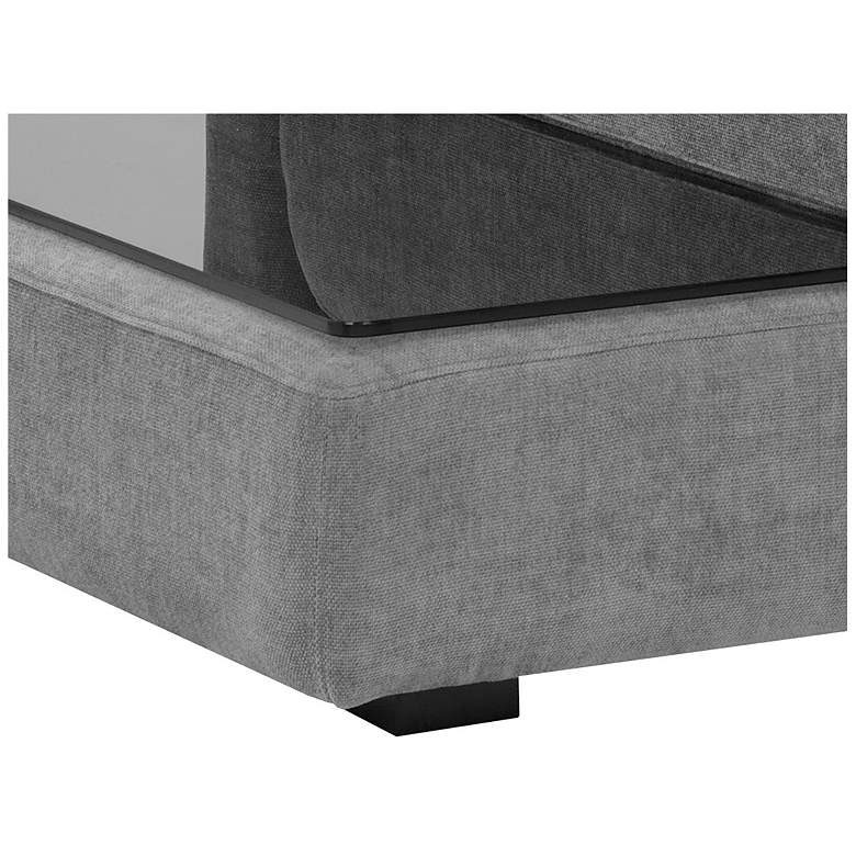 Image 4 Sunpan Harmony Modular Armless Chair Left Shelf Danny Dark Gray more views