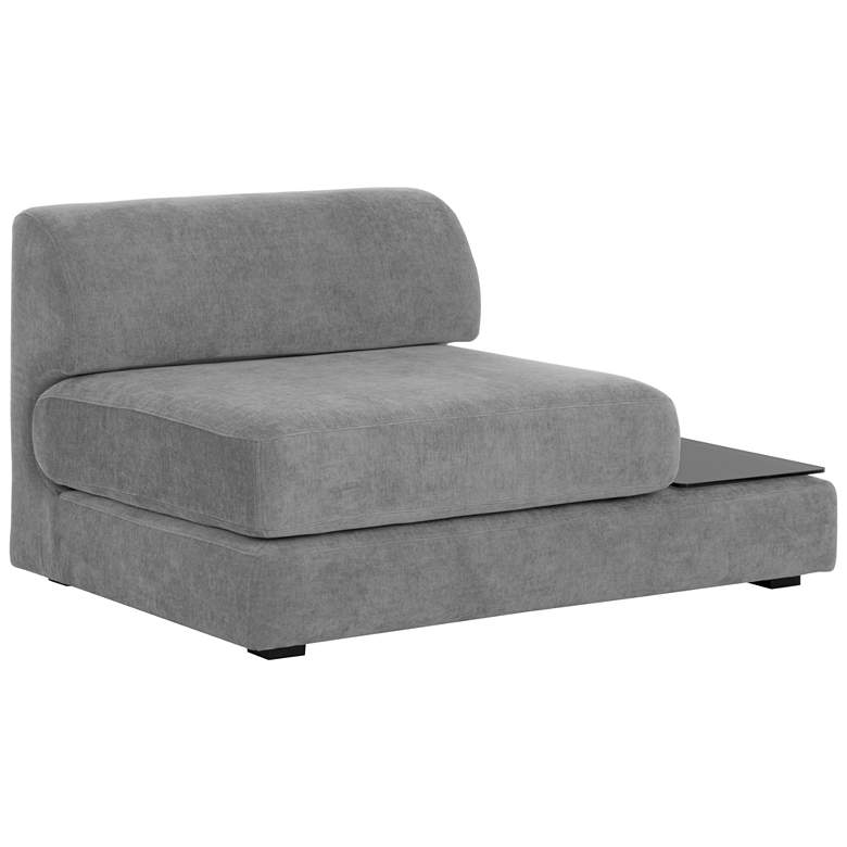 Image 1 Sunpan Harmony Modular Armless Chair Right Shelf Danny Dark Gray