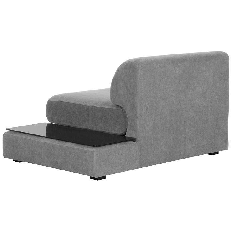 Image 3 Sunpan Harmony Modular Armless Chair Right Shelf Danny Dark Gray more views