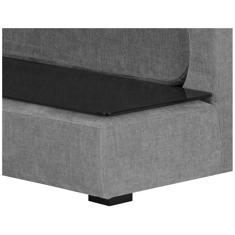 Image 6 Sunpan Harmony Modular Armless Chair Right Shelf Danny Dark Gray more views