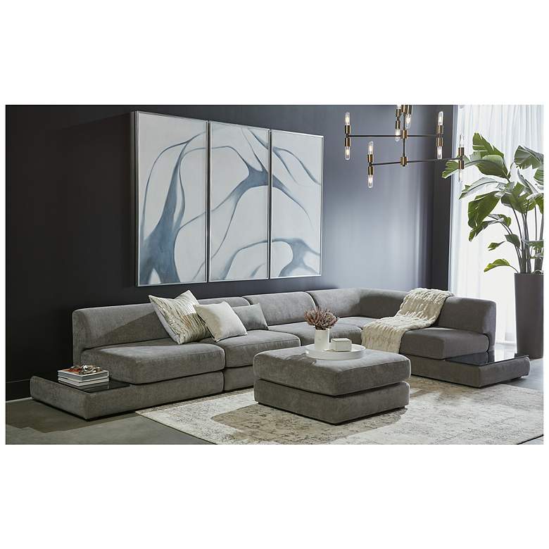 Image 5 Sunpan Harmony Modular Ottoman Danny Dark Gray more views