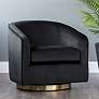 1_Sunpan Hazel 30" Wide Black Sky Fabric Modern Swivel Armchair