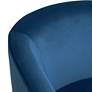 4_Sunpan Hazel 30" Wide Navy Sky Blue Velvet Swivel Armchair more views