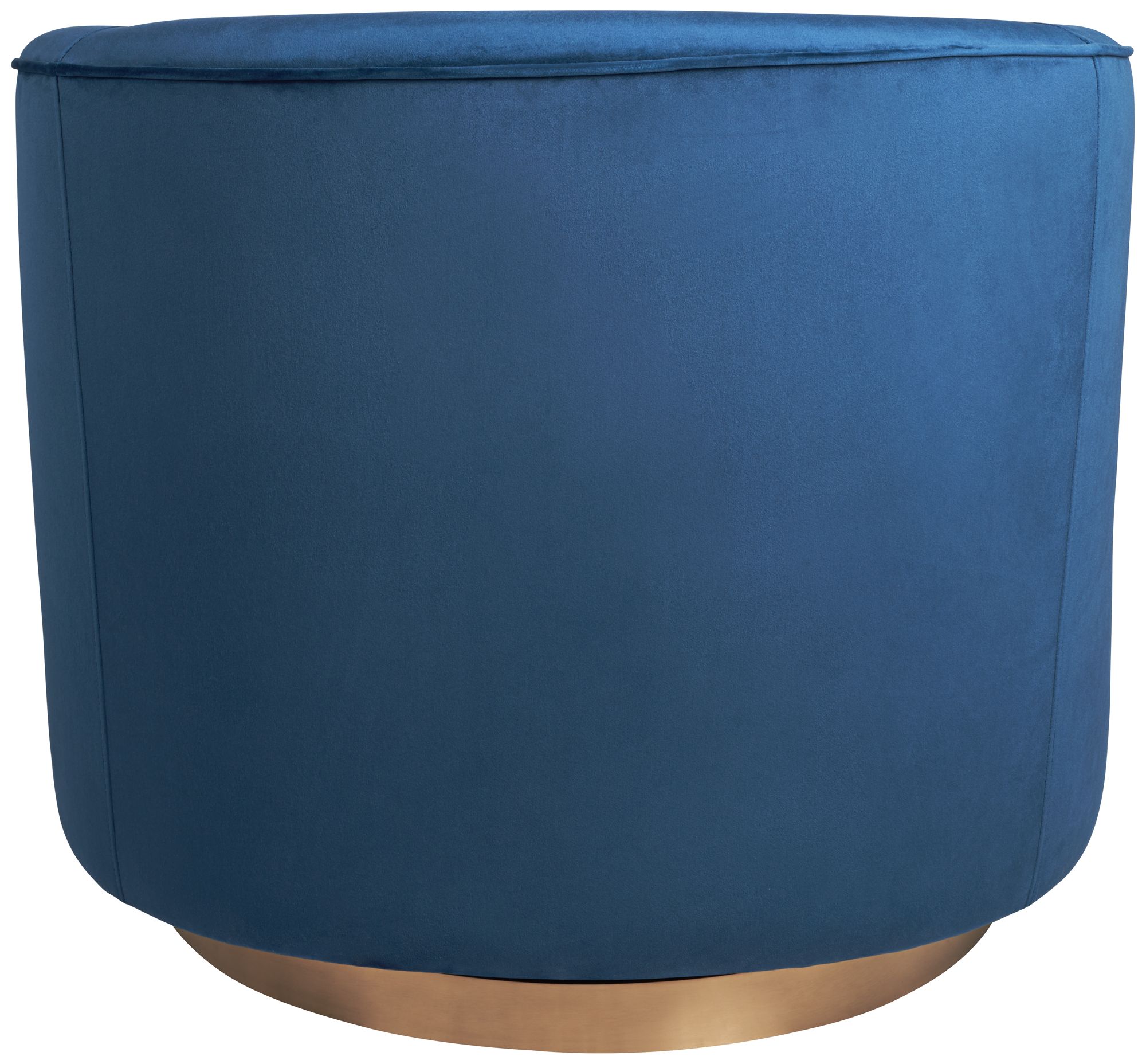 Sunpan Hazel 30" Wide Navy Sky Blue Velvet Swivel Armchair