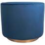 Sunpan Hazel 30" Wide Navy Sky Blue Velvet Swivel Armchair