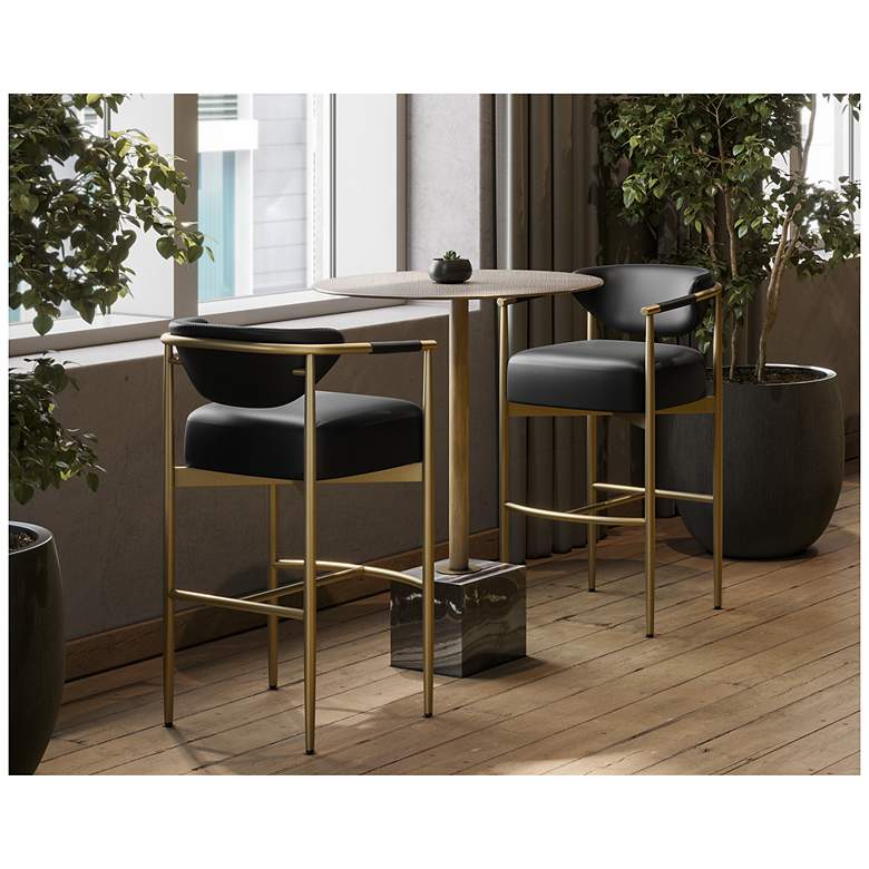 Image 6 Sunpan Heloise Barstool Bravo Black more views