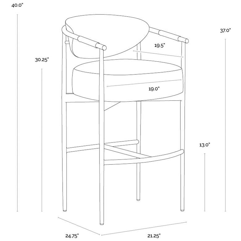 Image 7 Sunpan Heloise Barstool Bravo Black more views