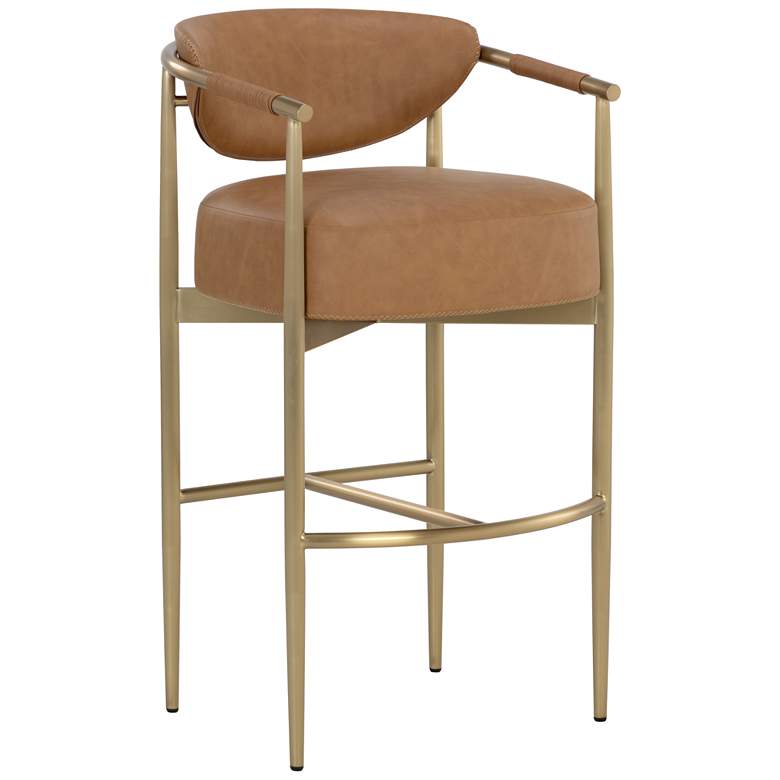 Image 1 Sunpan Heloise Barstool Milliken Cognac
