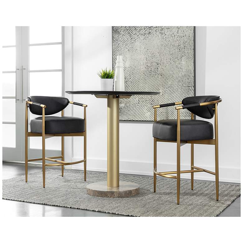 Image 6 Sunpan Heloise Counter Stool Bravo Black more views