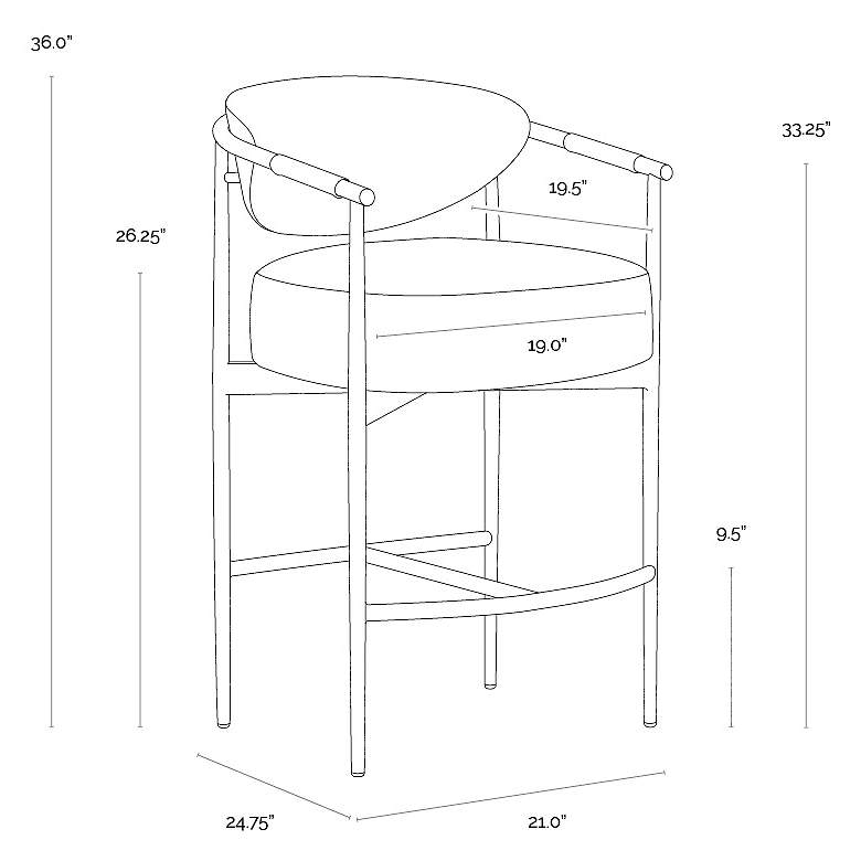 Image 7 Sunpan Heloise Counter Stool Bravo Black more views