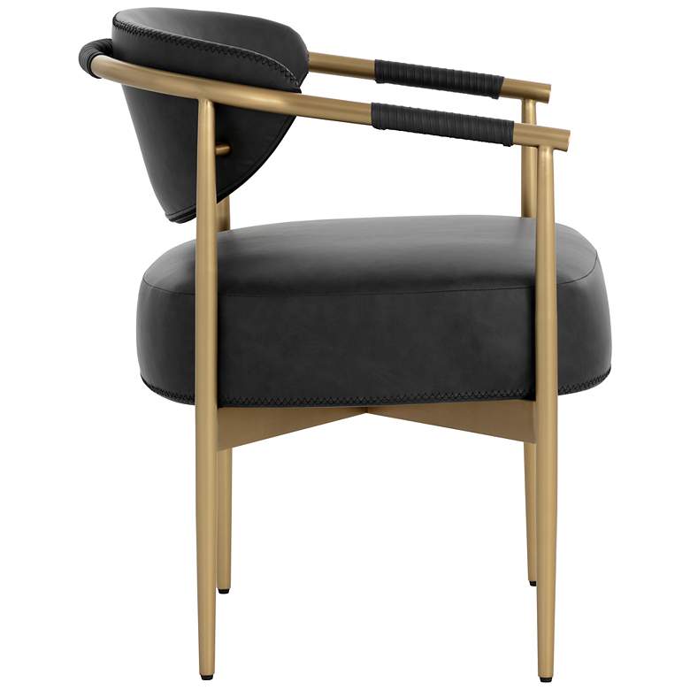 Image 3 Sunpan Heloise Dining Armchair Bravo Black more views
