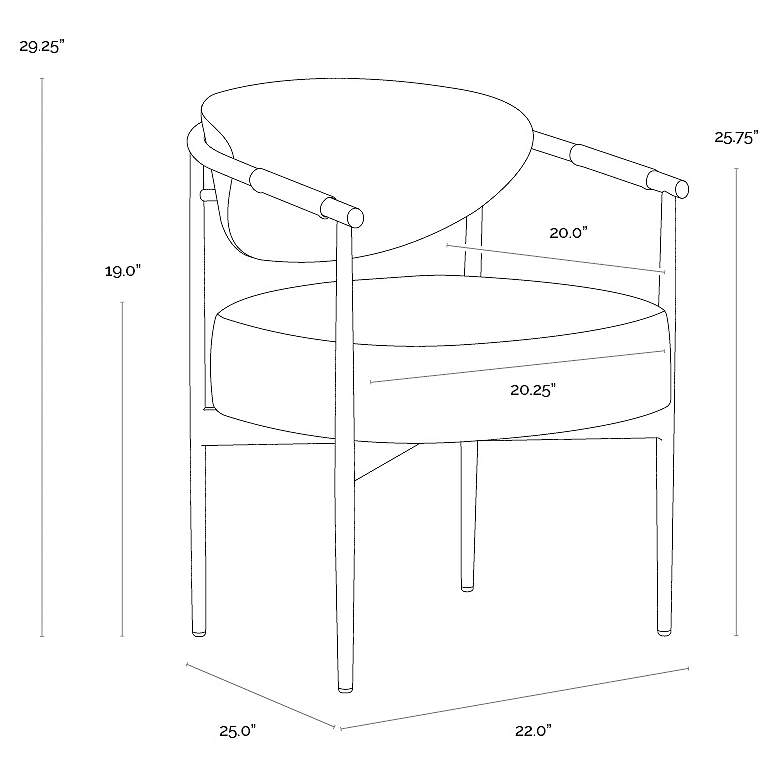 Image 6 Sunpan Heloise Dining Armchair Bravo Black more views