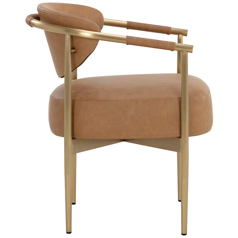 Image 3 Sunpan Heloise Dining Armchair Milliken Cognac more views