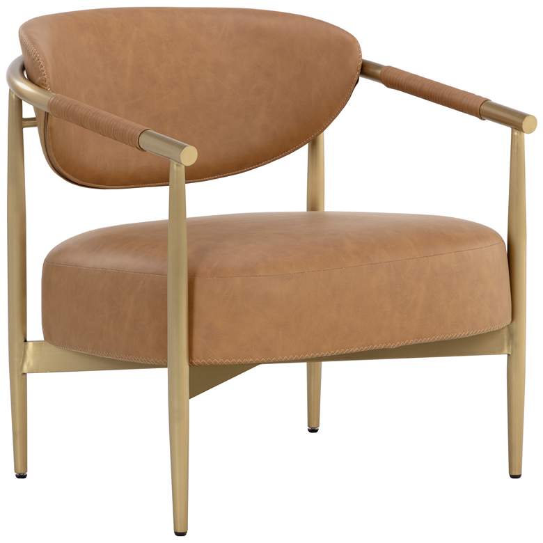 Image 1 Sunpan Heloise Lounge Chair Milliken Cognac