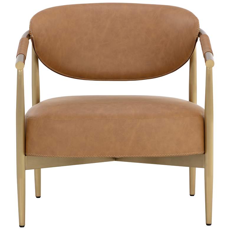 Image 2 Sunpan Heloise Lounge Chair Milliken Cognac more views