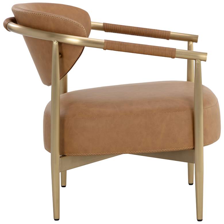 Image 3 Sunpan Heloise Lounge Chair Milliken Cognac more views