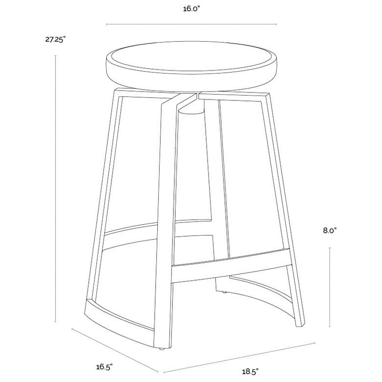 Image 5 Sunpan Hendrix Swivel Counter Stool more views