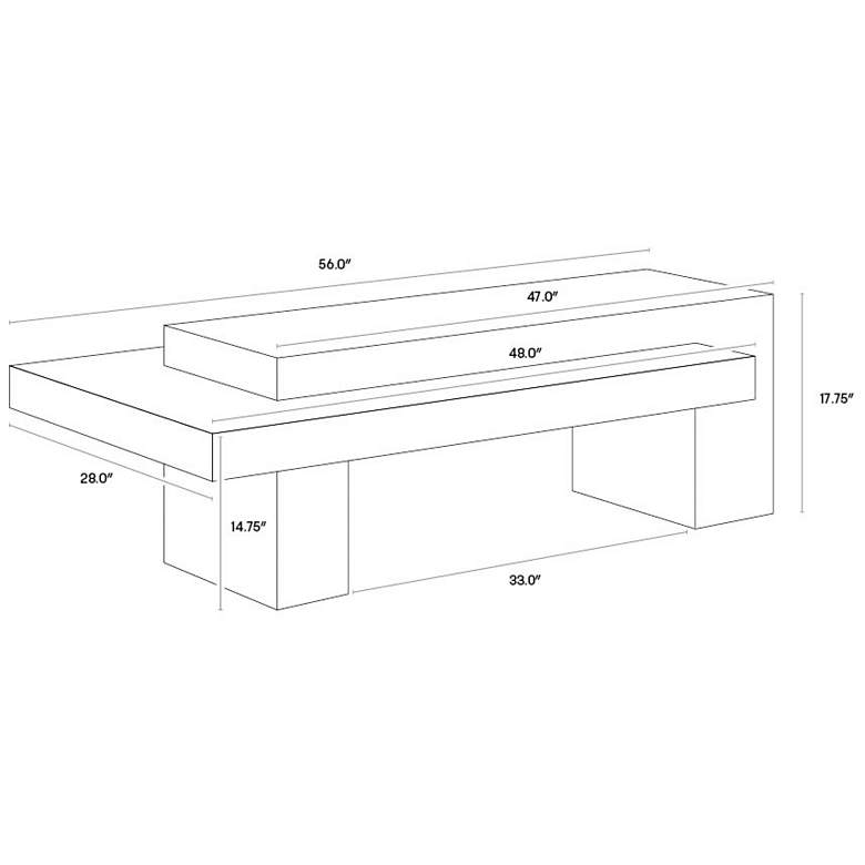 Image 6 Sunpan Herriot Coffee Table Dark Brown and Gray more views