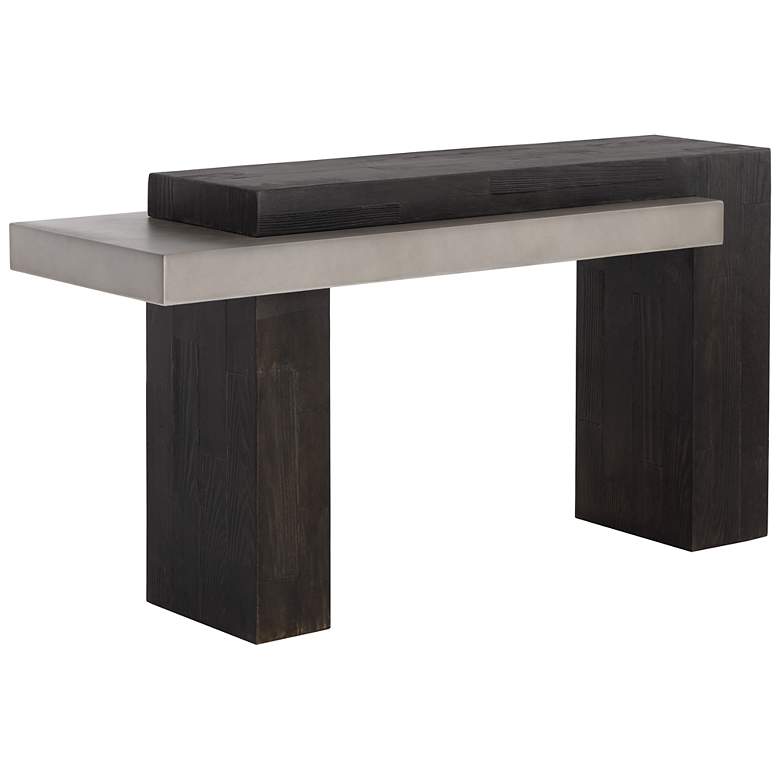 Image 2 Sunpan Herriot Console Table Dark Brown and Gray more views