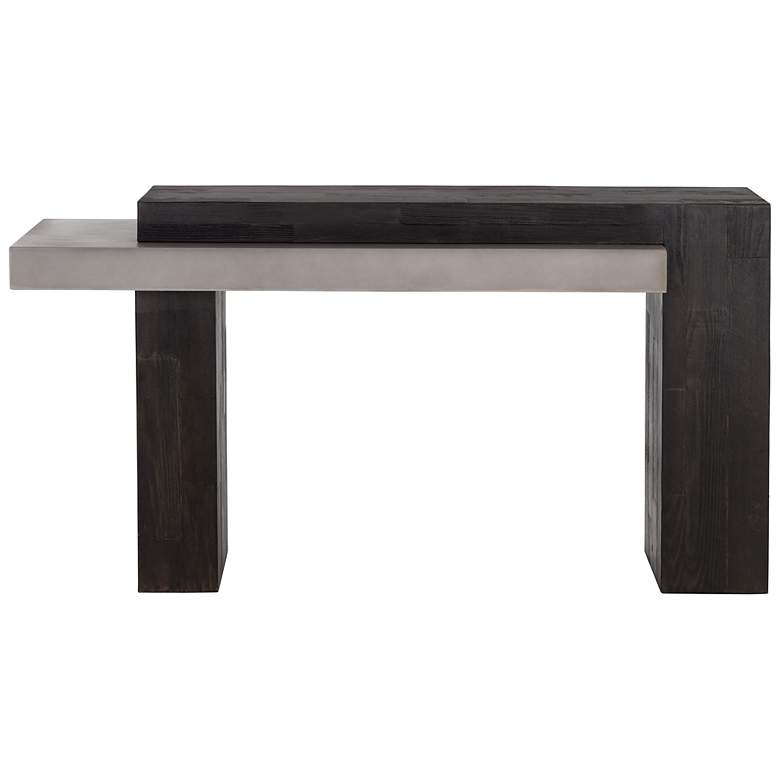 Image 3 Sunpan Herriot Console Table Dark Brown and Gray more views