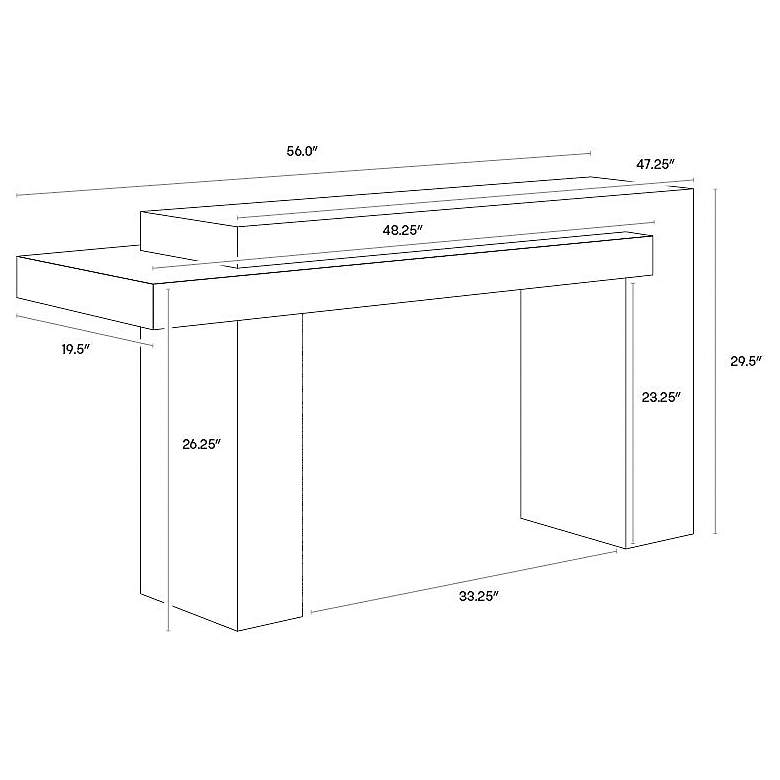 Image 6 Sunpan Herriot Console Table Dark Brown and Gray more views