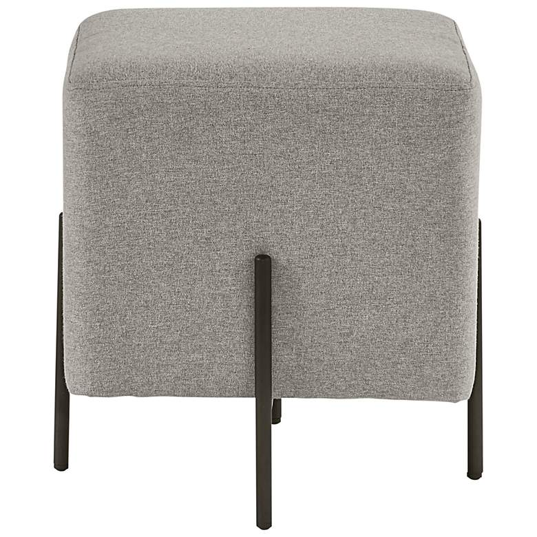 Image 2 Sunpan Heston Ottoman Black Dorset Platinum more views