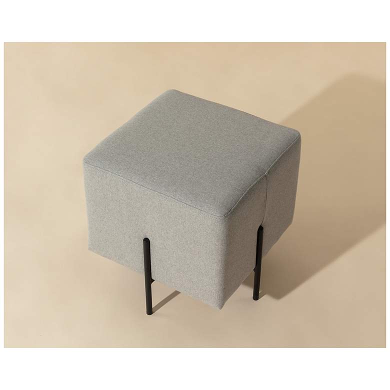 Image 6 Sunpan Heston Ottoman Black Dorset Platinum more views