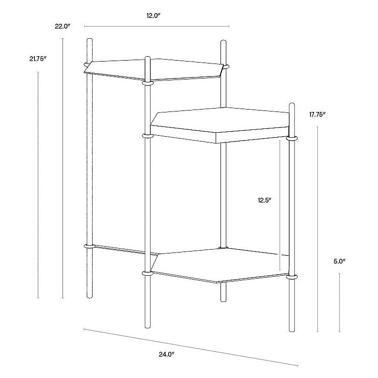 Image 7 Sunpan Hexall Side Table more views