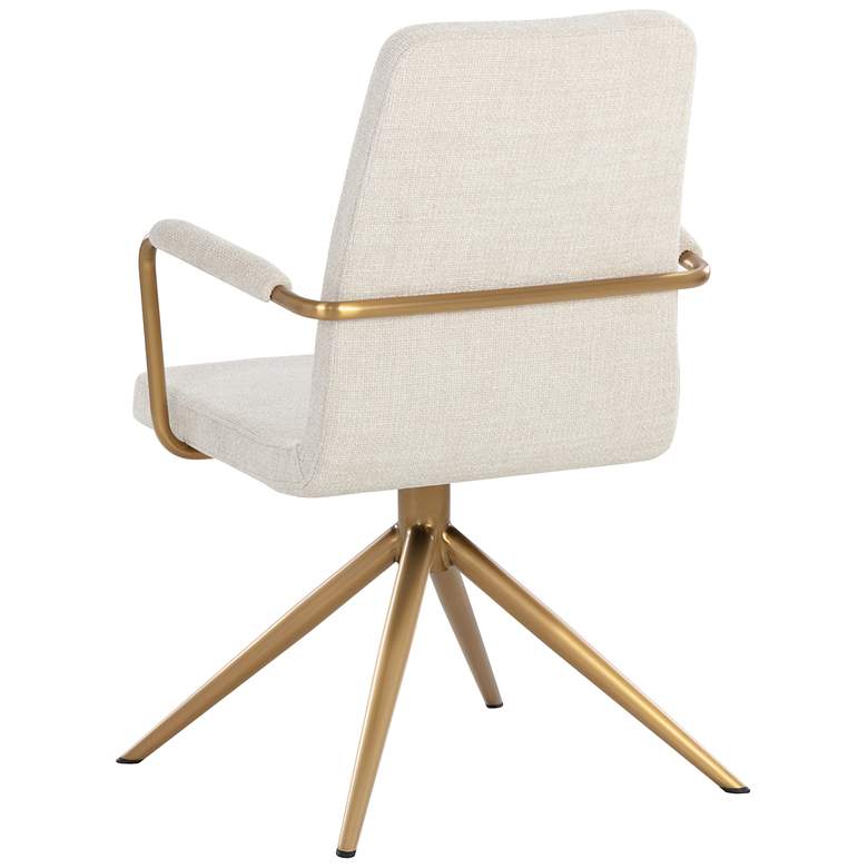Image 5 Sunpan Hilda Swivel Dining Armchair Chacha Cream more views