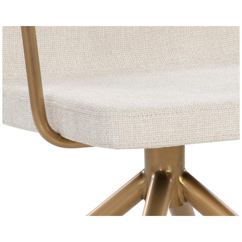 Image 6 Sunpan Hilda Swivel Dining Armchair Chacha Cream more views