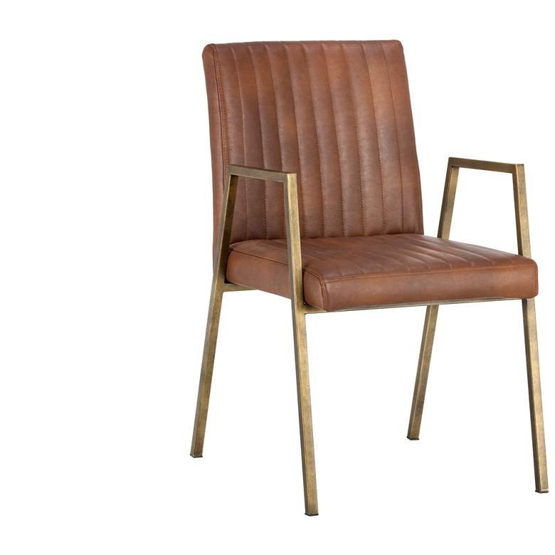 Image 1 Sunpan Homer Dining Armchair Bravo Cognac