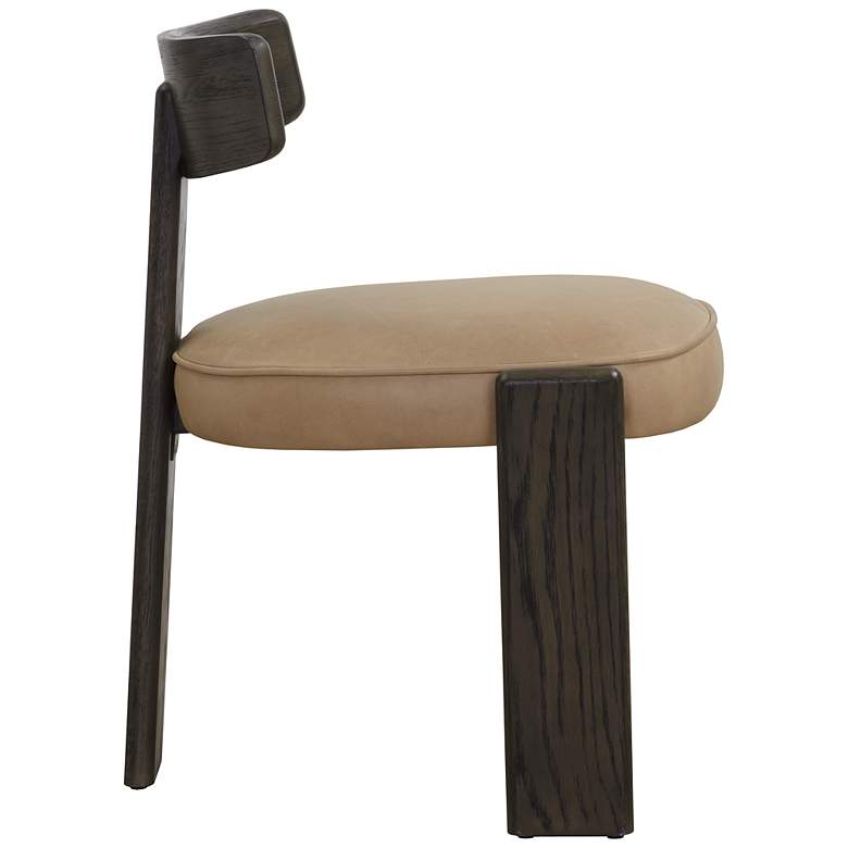 Image 3 Sunpan Horton Dining Chair Dark Brown Sahara Sand Leather Set of 2 more views