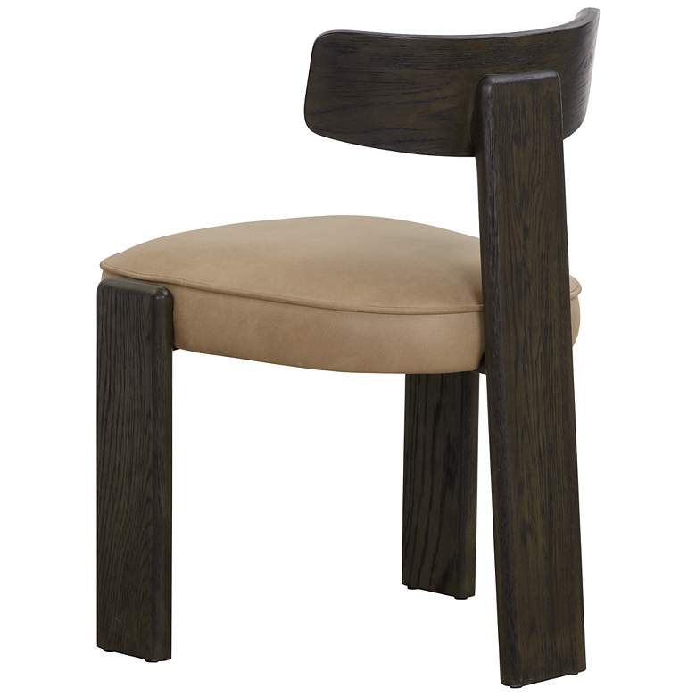 Image 4 Sunpan Horton Dining Chair Dark Brown Sahara Sand Leather Set of 2 more views