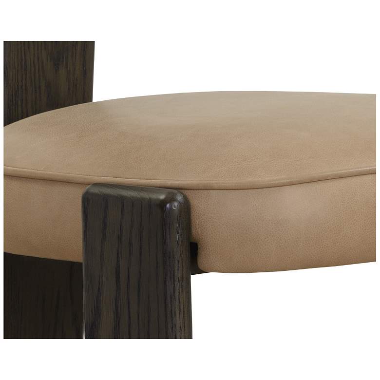 Image 5 Sunpan Horton Dining Chair Dark Brown Sahara Sand Leather Set of 2 more views