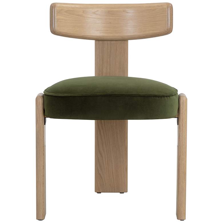 Image 2 Sunpan Horton Dining Chair Rustic Oak Forest Green Set of 2 more views