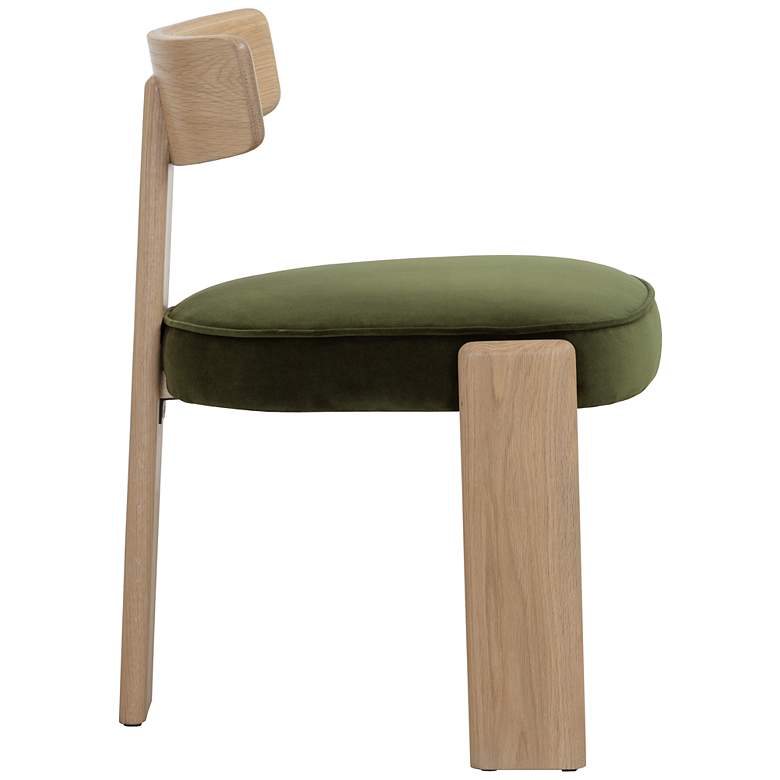 Image 3 Sunpan Horton Dining Chair Rustic Oak Forest Green Set of 2 more views