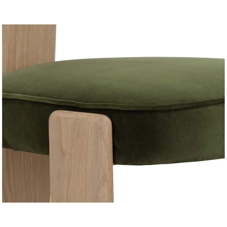 Image 5 Sunpan Horton Dining Chair Rustic Oak Forest Green Set of 2 more views