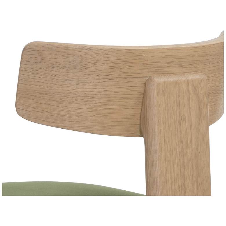 Image 7 Sunpan Horton Dining Chair Rustic Oak Forest Green Set of 2 more views