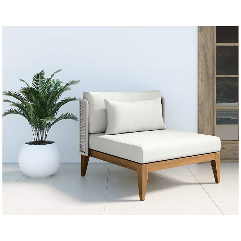 Image 6 Sunpan Ibiza Armless Chair Natural Stinson White more views