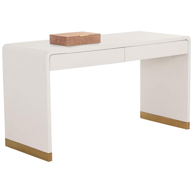 Image 1 Sunpan Ilona Desk Oyster Shagreen