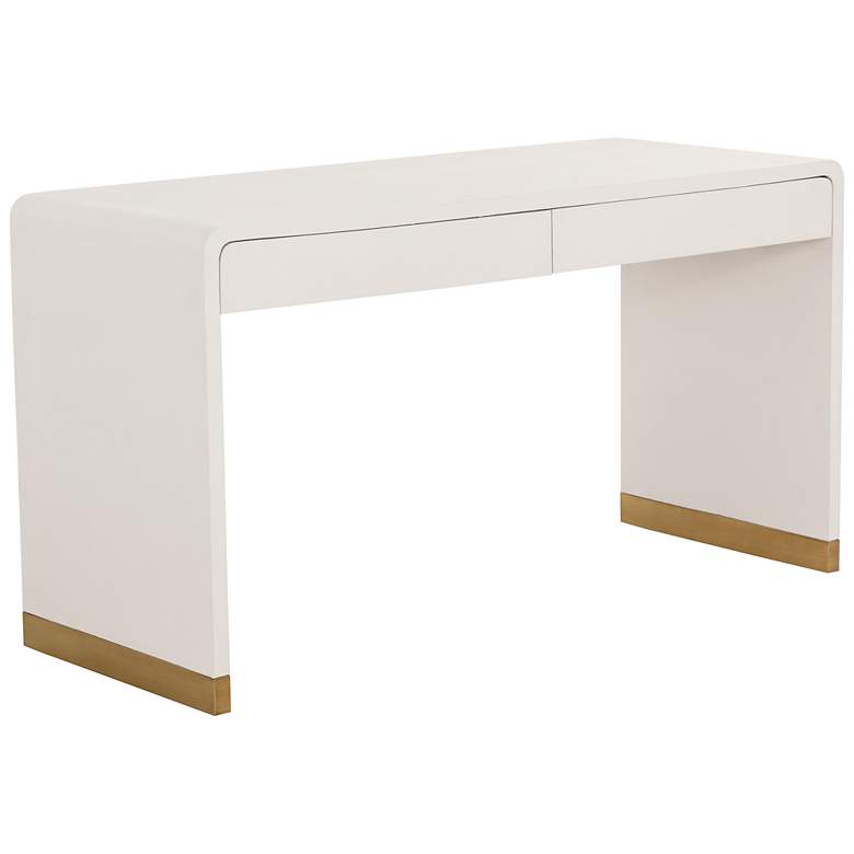 Image 2 Sunpan Ilona Desk Oyster Shagreen more views