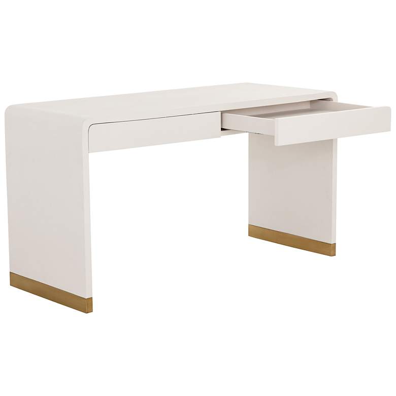 Image 3 Sunpan Ilona Desk Oyster Shagreen more views