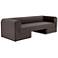 Sunpan Ionic 97 3/4" Wide Meg Ash Brown Modern Sofa